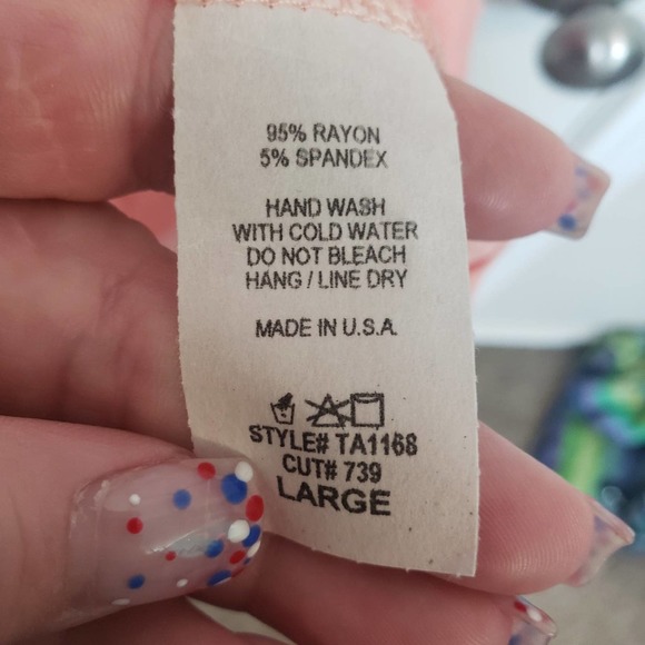 BomBom Coral tank with tie bottom size L - Picture 3 of 3